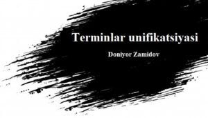 Terminlar unifikatsiyasi